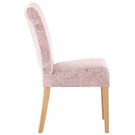 Home Affaire Esszimmerstuhl HOME AFFAIRE "Queen Polsterstuhl BESTSELLER", rosa (rosa, eichefarben), B:46cm H:93cm T:64cm, Massivholz, Stühle, Esszimmerstuhl, verschiedene Bezüge, Gestell Massivholz