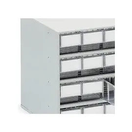 TRESTON Kleinteilemagazin Kunststoff 40 x 39,5 x 40 cm transparent