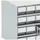 TRESTON Kleinteilemagazin Kunststoff 40 x 39,5 x 40 cm transparent