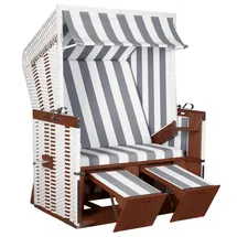 deVries Strandkorb Profi Nordsee Sylt PVC white Des. 989