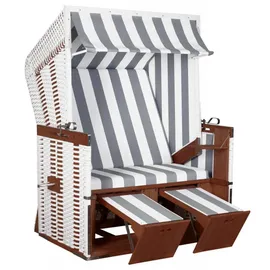deVries Strandkorb Profi Nordsee Sylt PVC white Des. 989