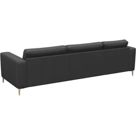 FLEXLUX Ecksofa »Fiore, Sitzaufbau mit hochwertigem Kaltschaum für mehr Sitzkomfort«, breite Armlehnen, L-Form, Füße Alu+ Eiche schwarz