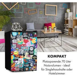 Klarstein Cool Vibe 70+ Kühlschrank (70 l, 0 mm hoch, Schwarz)