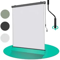 Strattore Windschutz Ausziehbare Senkrechtmarkise 140 x 250 cm Hellgrau Polyester