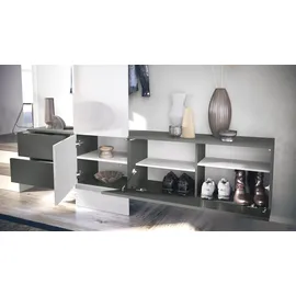Vladon Wandgarderobe Carlton 209 x 193 x 35 cm Anthrazit matt/Beton Oxid Optik