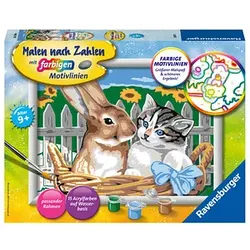 Ravensburger Malen-nach-Zahlen Putzige Freunde mehrfarbig