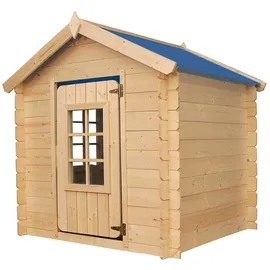 TIMBELA Spielhaus M570M-1 Blau/Natur