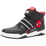 GEOX J Perth Boy D Sneaker, Black/RED, 34 EU