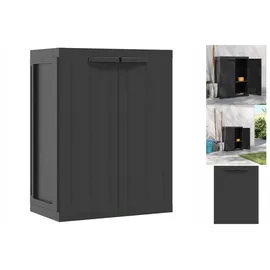 vidaXL Gartenschrank Schwarz 65x37x85 cm PP