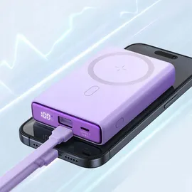 Joyroom JR-PBM01 10000 mAh 20 W Violett + Lightning auf USB-C Kabel – Lila