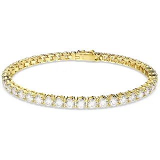 Swarovski Matrix Tennis Rundschliff, Weiß, Goldlegierungsschicht