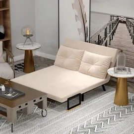 Homcom Schlafsofa - 102L x 73B x 81H cm-Beige - Gr.: onesize