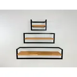 Andas Kemi Wandregal 60 x 20 x 20 cm Schwarz