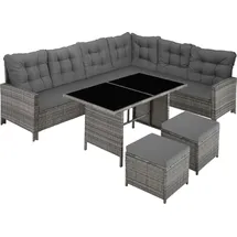 Tectake Barletta Rattan Lounge grau