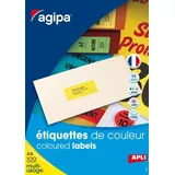 Agipa Adressetiketten 100765 Neon Orange 70 x 35 mm 1 Stück