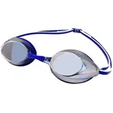 Amazon Basics Unisex-Erwachsenen-Schwimmbrille, Einheitsgröße, Verspiegelt-Blau