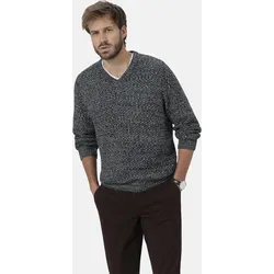 Pullunder BABISTA "Pullover VALVENTO", Herren, Gr. 50, grau (grau melange), Obermaterial: 55% Polyacryl PAN. 45% Baumwolle CO., mehrfarbig, casual, normal, V-Ausschnitt, Langarm, Pullover, aus dreifarbigen Strickgarn