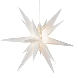 MARELIDA LED Weihnachtsstern 3D Kunststoff 30 cm wetterfest 1 Stück weiß