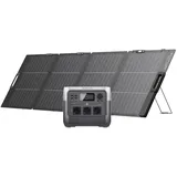 ECOFLOW RIVER 2 Pro Powerstation, 768 Wh LiFePO4 Batterie Solar generator mit 220 W Solar panel, 3x 300 W AC-Steckdosen (Spitze 1600 W), für Camping