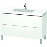 Duravit Waschtischunterschrank bodenstehend „L-Cube“ 120 × 69,8 × 48 cm Weiß Supermatt