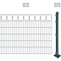 Arvotec Doppelstabmattenzaun »EASY 120 zum Aufschrauben "Ring" mit Zierleiste«, Zaunhöhe 120 cm, Zaunlänge 2 - 60 m 36629157-0 anthrazit H/L: 120 cm x 48 m