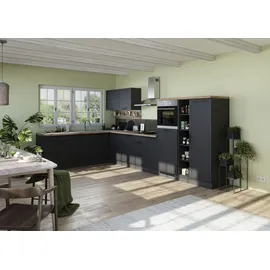 kochstation Winkelküche KS-Lana L-Form 240 cm grau