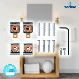 tecuro Spiegelklammern - Messing verchromt