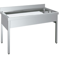 Spüle mit rahmen für das waschen von gemüse - 1400x700x850 mm - 208V4107 Eurast