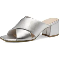 Marco Tozzi Damen Pantoletten mit Blockabsatz Elegant, Silber (Silver),