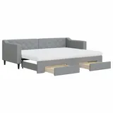vidaXL Tagesbett 80 x 200 cm Hellgrau
