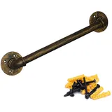 DMCHENGMA Treppengeländer Handlauf rund Antik Messing, Treppen Handläufe drinnen und draußen Haltegriff, schmiedeeiserne Handläufe für Treppen Badezimmer Korridor Stützstange (Size : 30cm)