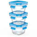 Emsa Clip & Close Frischhaltedose blau 10,6 x 6,9 cm 0,18 l 3-teiliges Set