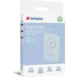 Verbatim Charge 'n' Go 10000 mAh Kabelloses Aufladen Blau