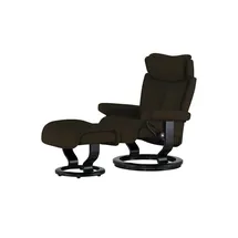Stressless Relaxsessel Leder 77 x 108 x 76 cm Braun mit Hocker