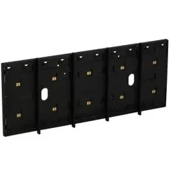 Legrand KG8104P1 LivingNow 5-mod. Rahmen mit integr. Busleitung für 4-mod. Dose, Farbe: Black 1