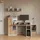 livinity® PC-Schrank 28,5 x 72 x 50 cm Weiß/Goldkraft Eiche
