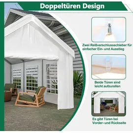Thanaddo Zeltgarage 3,0 x 6,1 m weiß