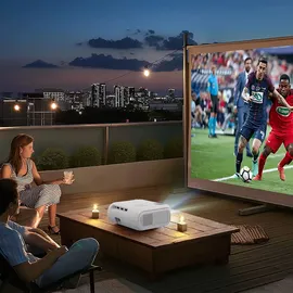 Technaxx Full-HD Beamer 1080p LED Weiss