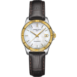 Certina DS Jubile Lady C902.251.46.016.00 - 3 Diamanten,Perlmutt hell,braun - 32mm