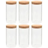 vidaXL Vorratsgläser mit Korkdeckel 6 Stk. 1400 ml