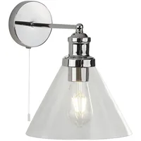 Searchlight Pyramid Wandleuchte - Chrom, Klarer Glasschirm