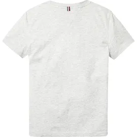 Tommy Hilfiger Jungen, T-Shirt Kurzarm Rundhalsausschnitt, grau (Grey Heather), 7 Jahre