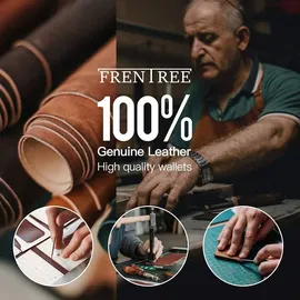 Frentree Leder Geldbörse Herren schwarz
