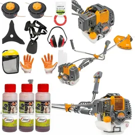 Powermat Benzin-Motorsense 52ccm 6 PS Trimmer Set Zubehör