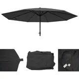 MCW Bezug für Sonnenschirm Carpi Pro, Gastronomie Marktschirm Ø 5m, Polyester ~ anthrazit