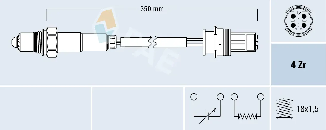 FAE Lambdasonde 77243 für BMW STANDARD AUTOMOBILE ROLLS-ROYCE ROVER LAND