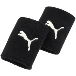 PUMA Unisex Wristband long 2er Pack - Schweißband, Running & Training, Puma Logo Schwarz