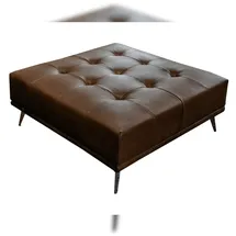 KAWOLA Hocker WIOLO Leder dunkelbraun