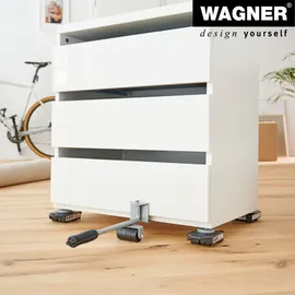 Wagner Transporthilfe ROLLY HART - 12 x 8 x 3,5 cm Drehteller Kippsicherung, Räder - 27 MM 3111 I