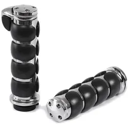 Lenker-Griffe 1" Zoll Craftride CG4 CNC Alu passend für Kawasaki passend für Yamaha Suzuki passend für Honda chrom